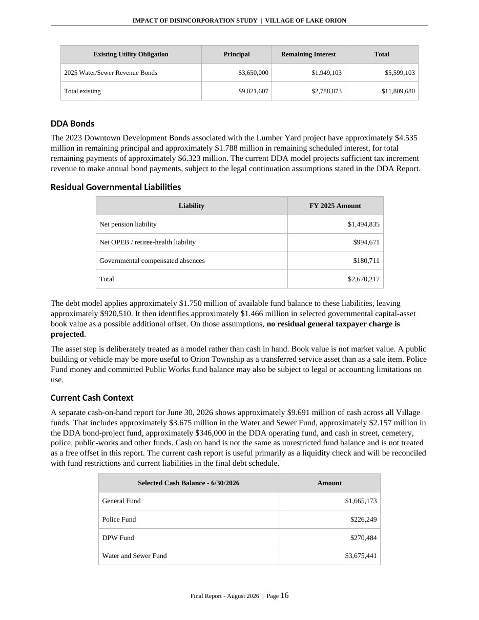 Impact of Disincorporation final report, page 16 of 34