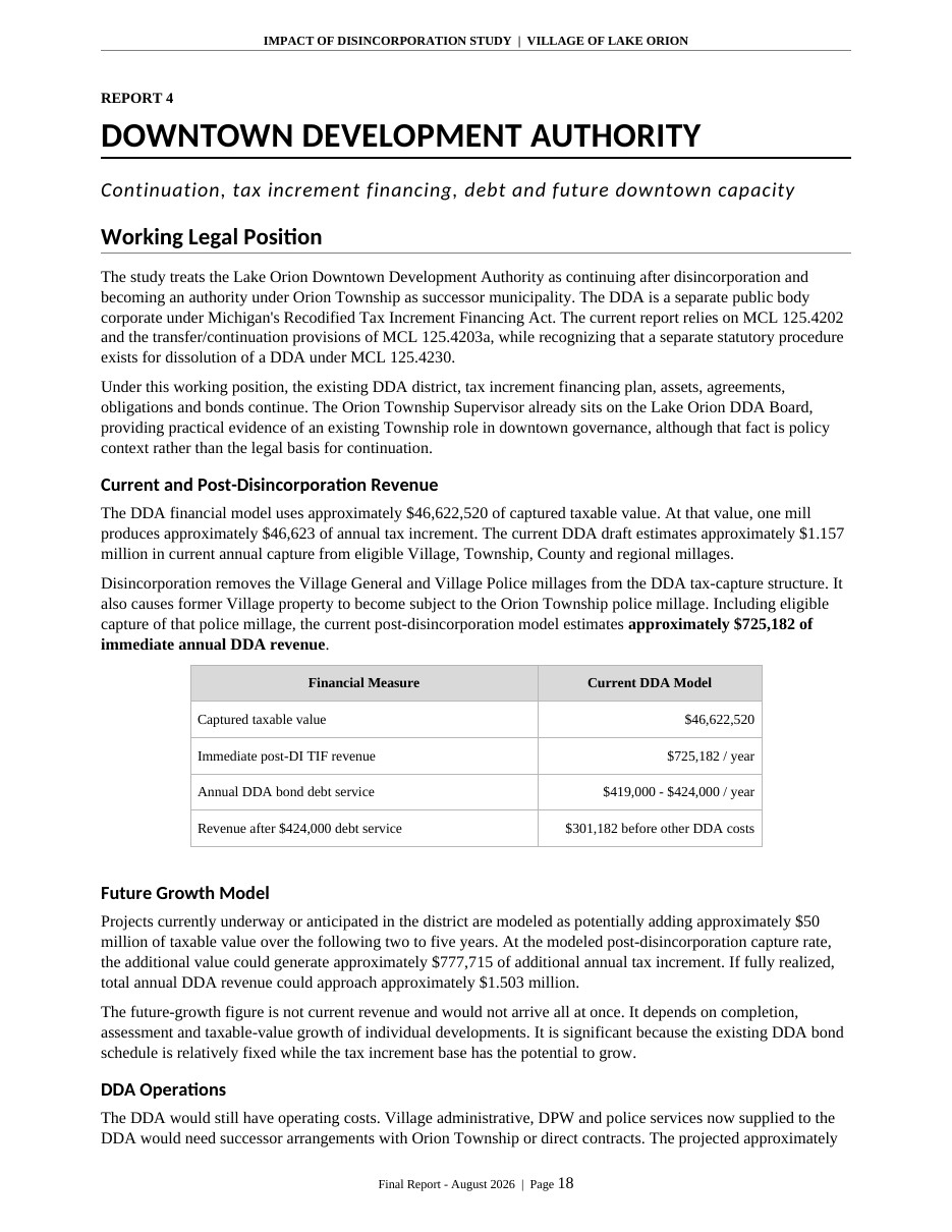 Impact of Disincorporation final report, page 18 of 34