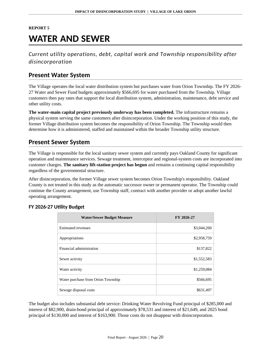 Impact of Disincorporation final report, page 20 of 34