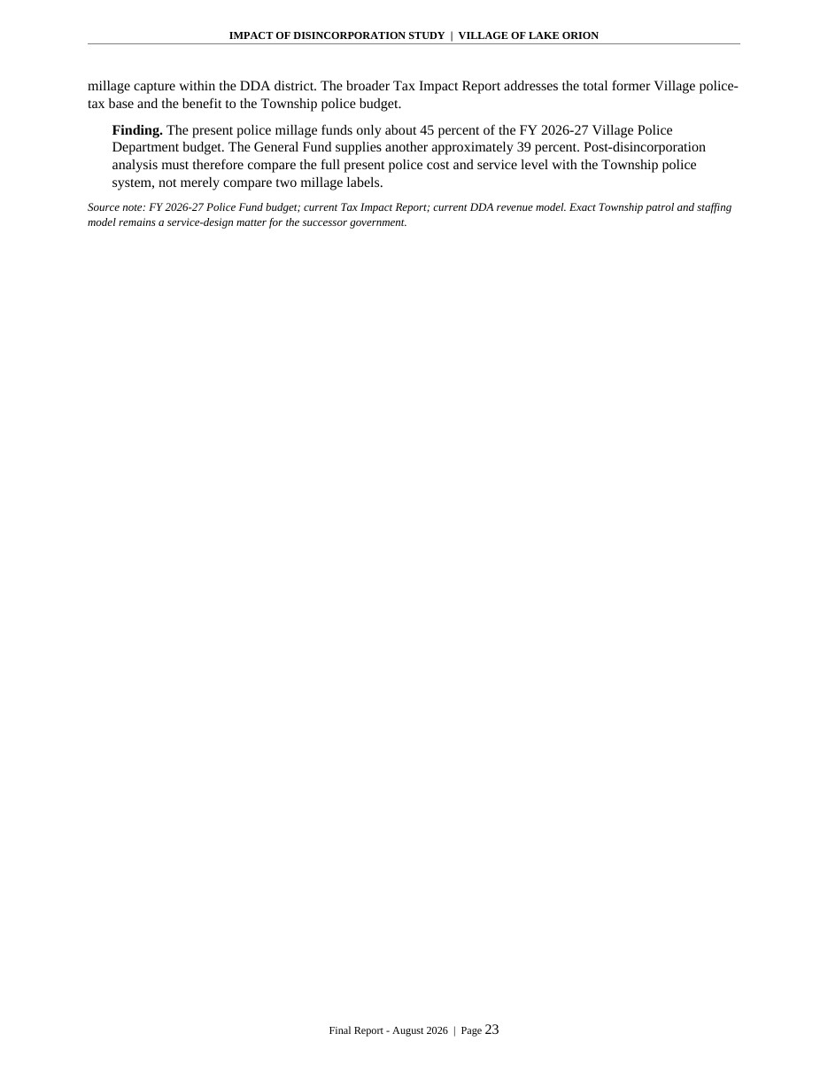 Impact of Disincorporation final report, page 23 of 34