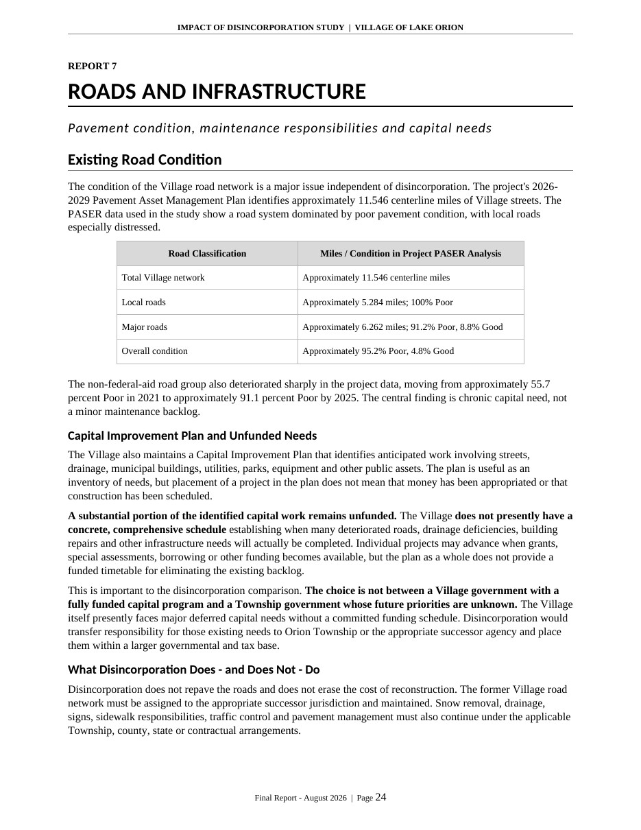 Impact of Disincorporation final report, page 24 of 34