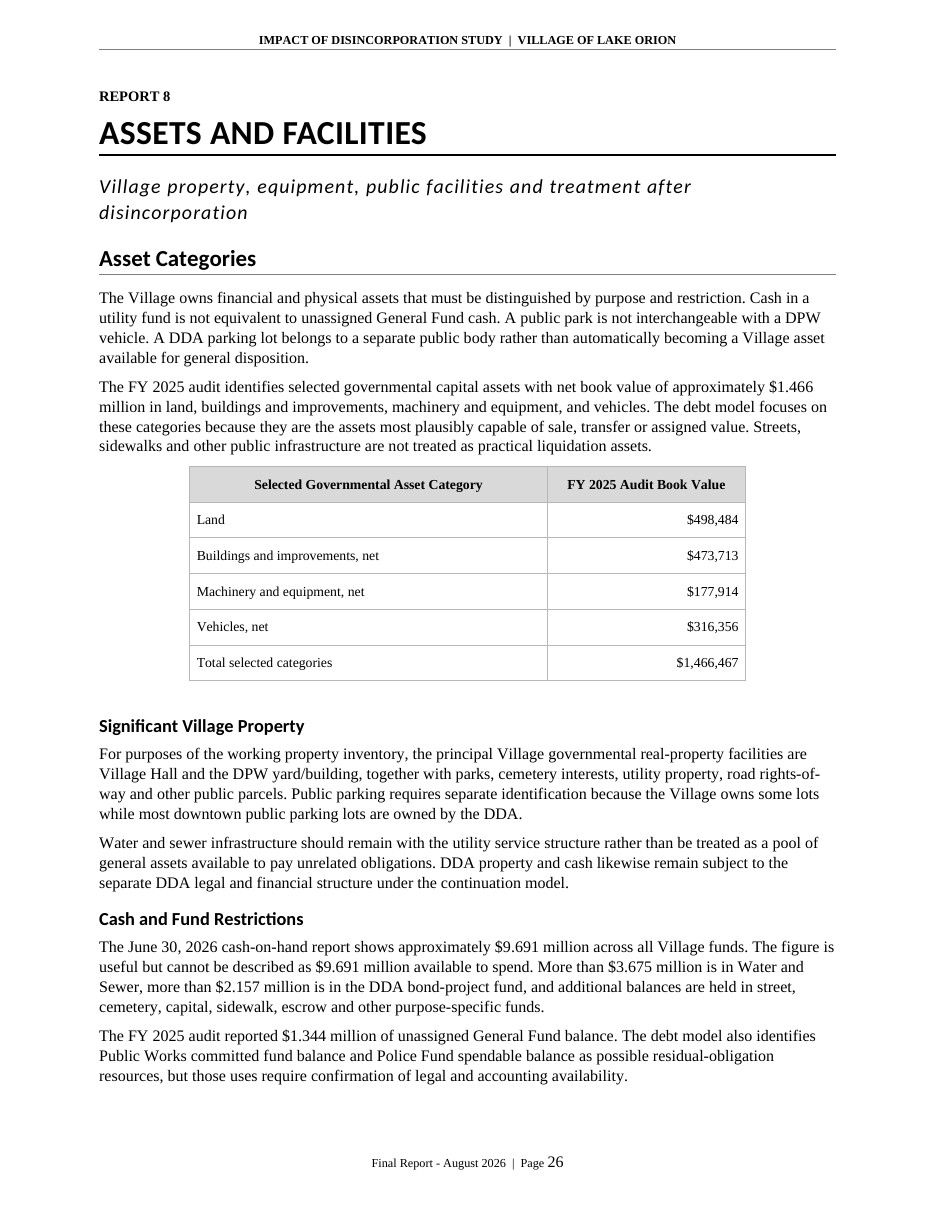 Impact of Disincorporation final report, page 26 of 34