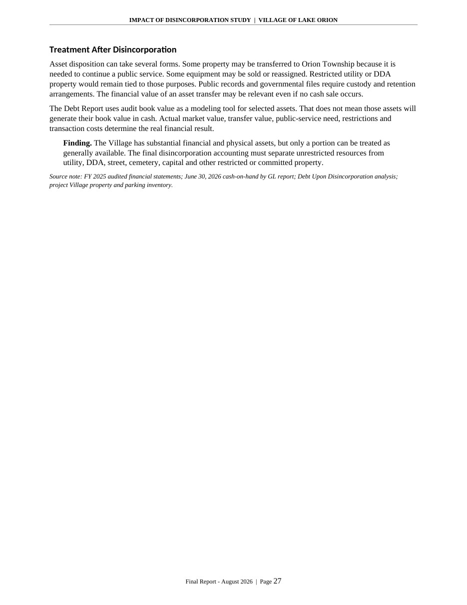 Impact of Disincorporation final report, page 27 of 34