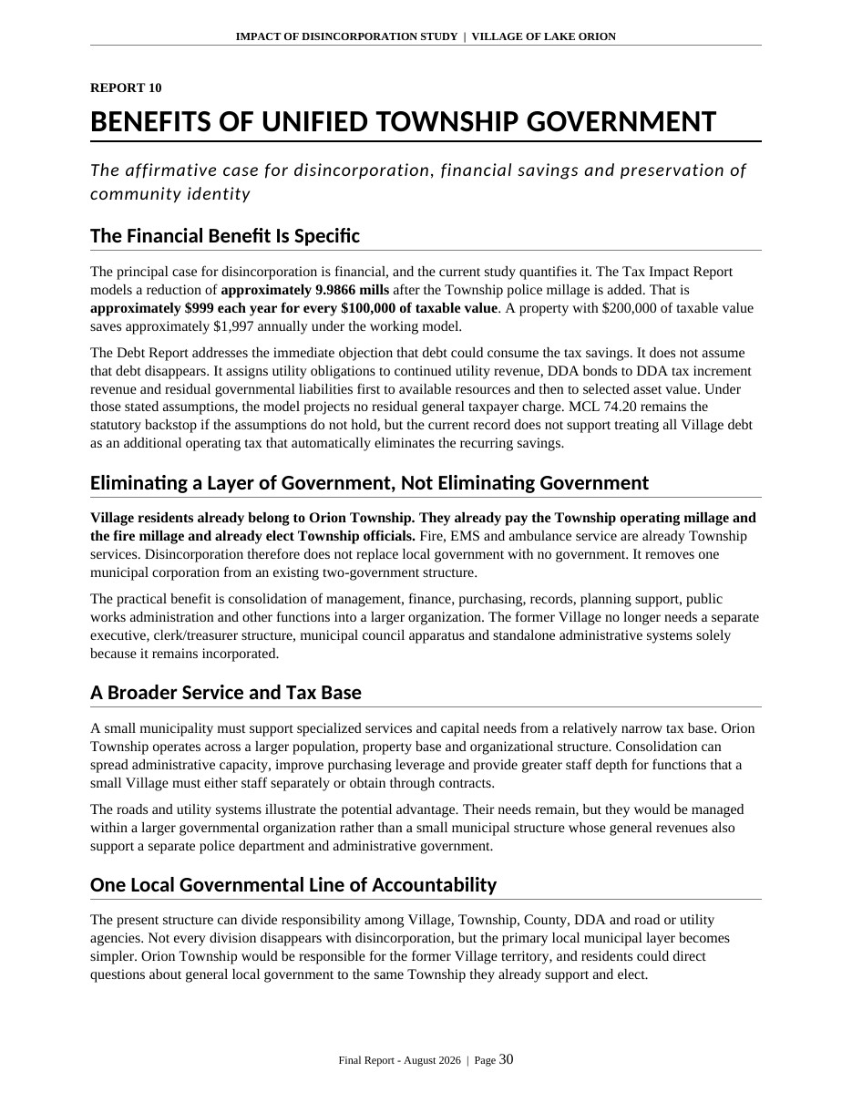 Impact of Disincorporation final report, page 30 of 34